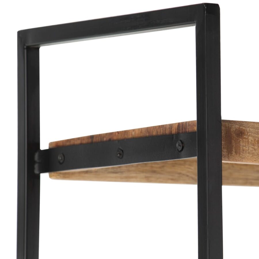 Boekenkast met 4 schappen 80x30x180 cm ruw mangohout - Afbeelding 6