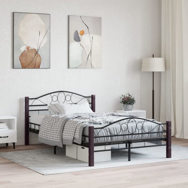 Bedframe metaal zwart 140x200 cm