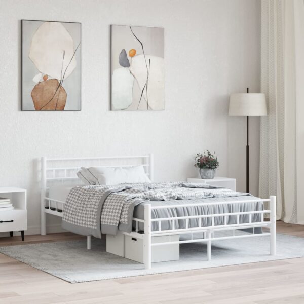 Bedframe metaal wit 140x200 cm