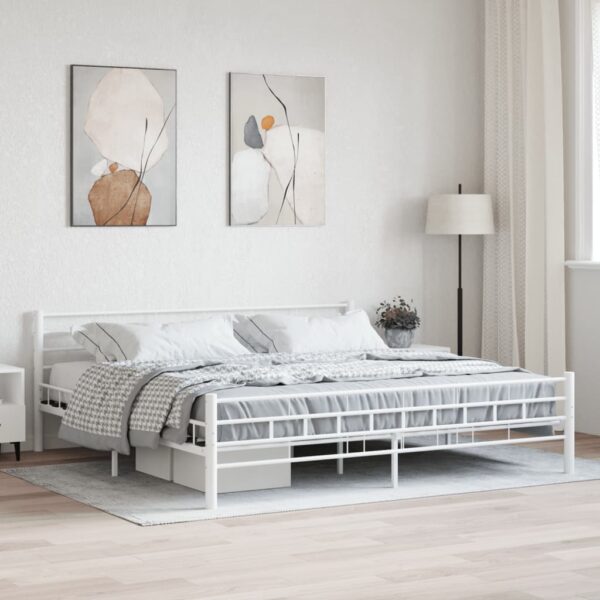 Bedframe metaal wit 180x200 cm