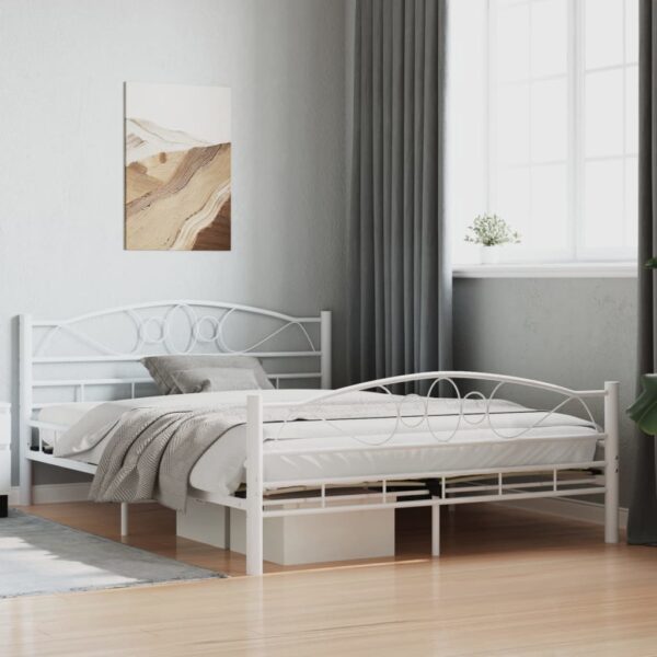 Bedframe metaal wit 140x200 cm