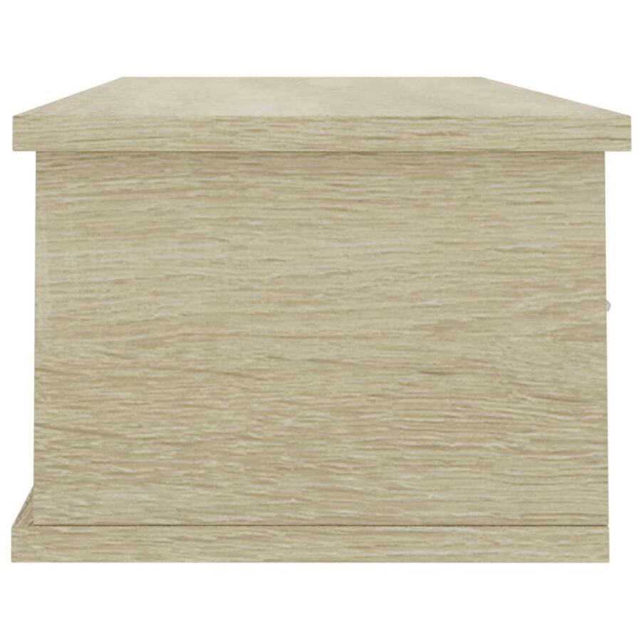 Wandschap met lades 88x26x18,5 cm bewerkt hout sonoma eiken - Afbeelding 5