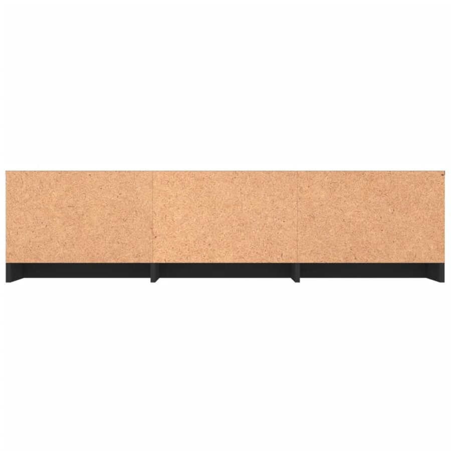Tv-meubel 140x40x35,5 cm bewerkt hout zwart - Afbeelding 6