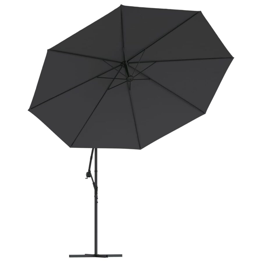 Zweefparasol met aluminium paal 350 cm zwart - Afbeelding 4
