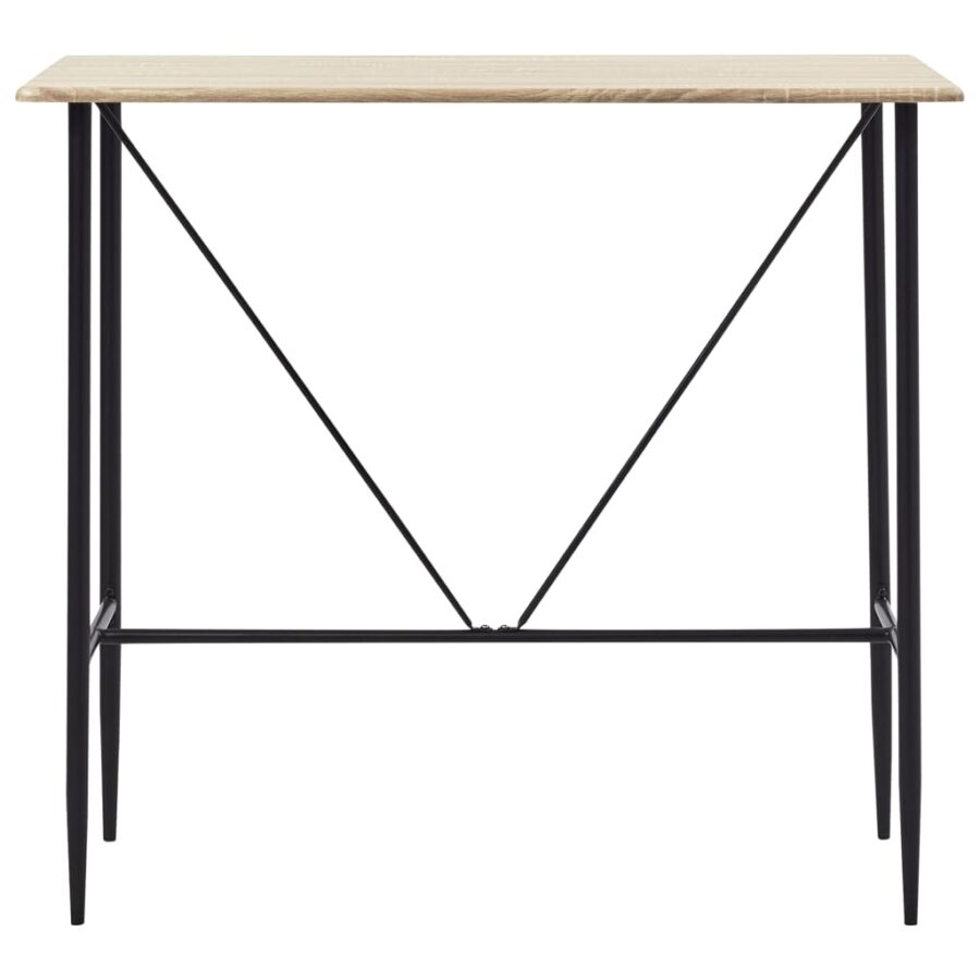 Bartafel 120x60x110 cm MDF eikenkleurig - Afbeelding 2