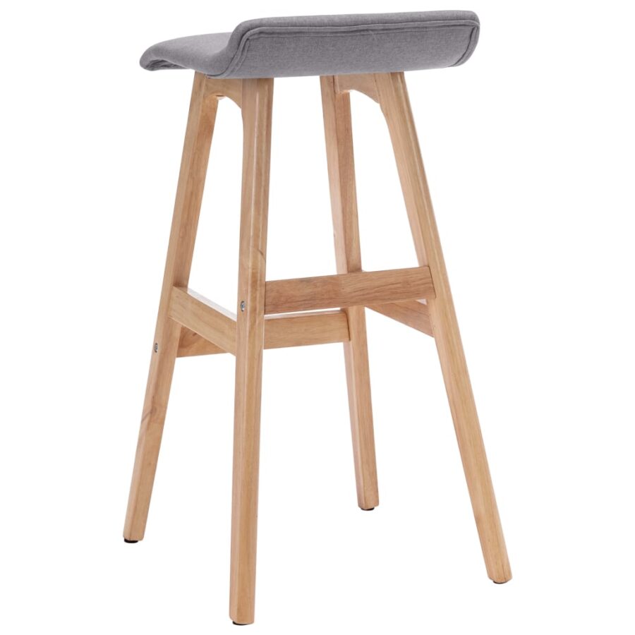 Barstoelen 2 st stof lichtgrijs - Afbeelding 6