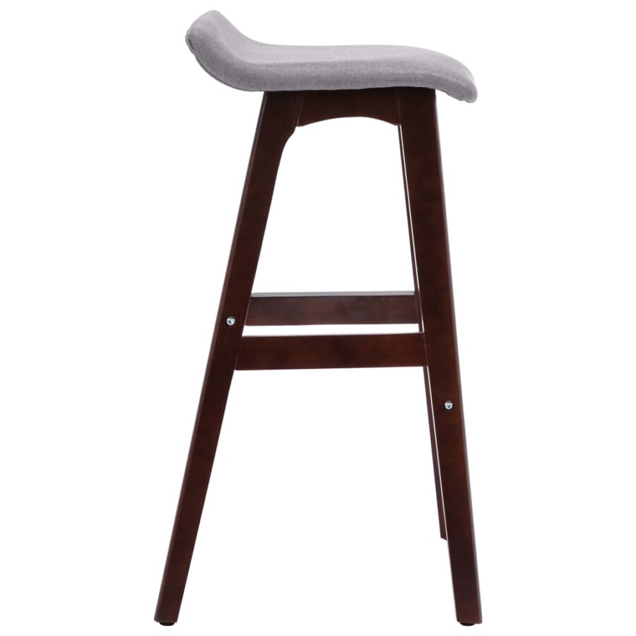 Barstoelen 2 st stof lichtgrijs - Afbeelding 5