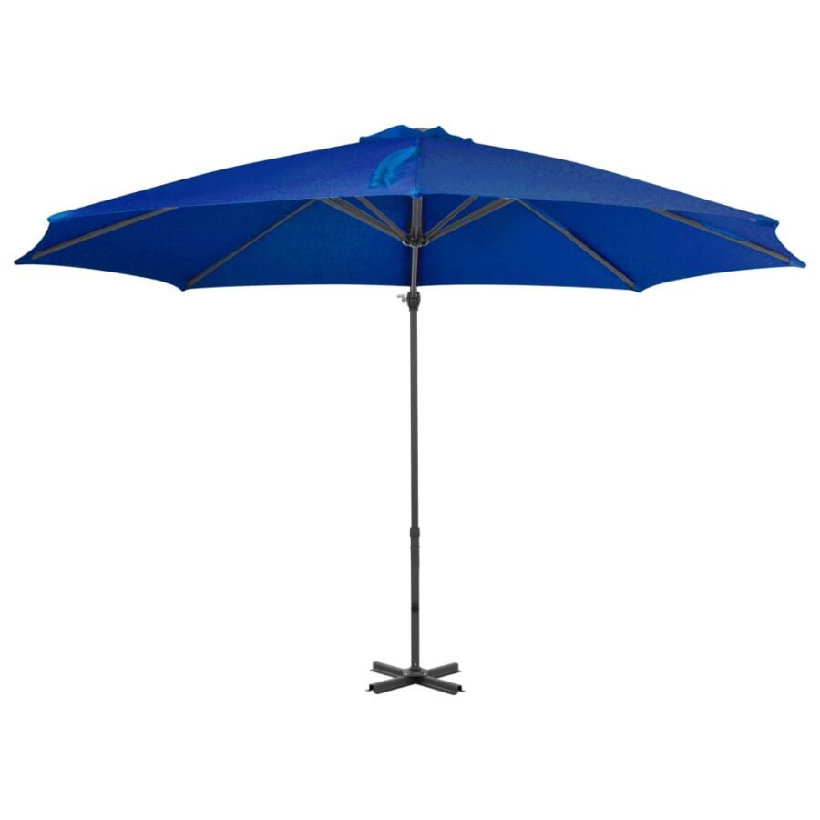 Zweefparasol met aluminium paal 300 cm azuurblauw - Afbeelding 2