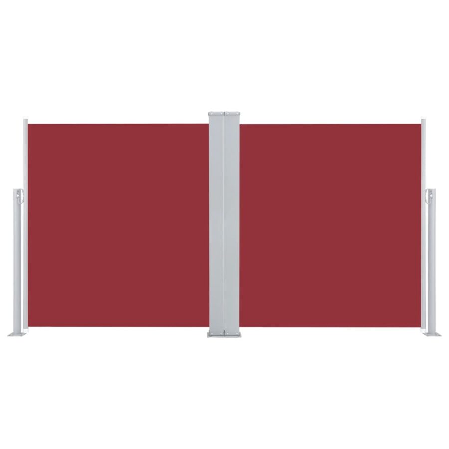 Windscherm uittrekbaar 170x600 cm rood - Afbeelding 2