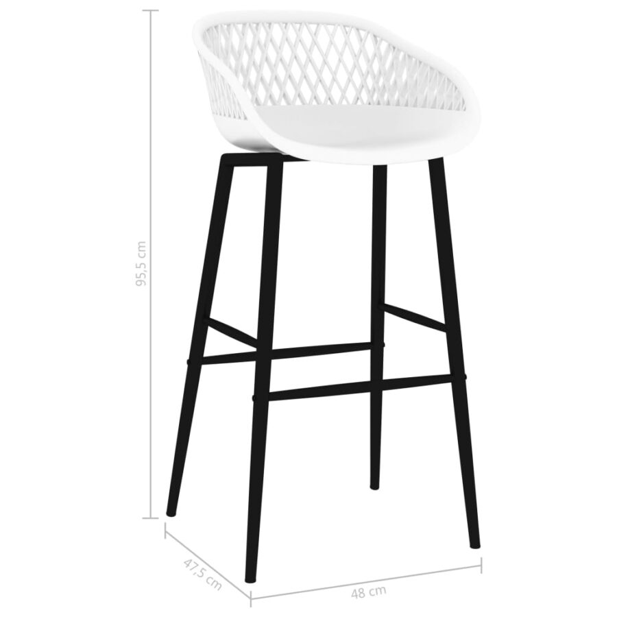 Barstoelen 2 st wit - Afbeelding 7