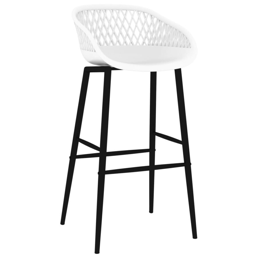 Barstoelen 4 st wit - Afbeelding 2