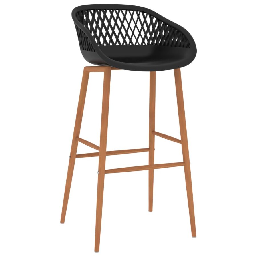 Barstoelen 4 st zwart - Afbeelding 2