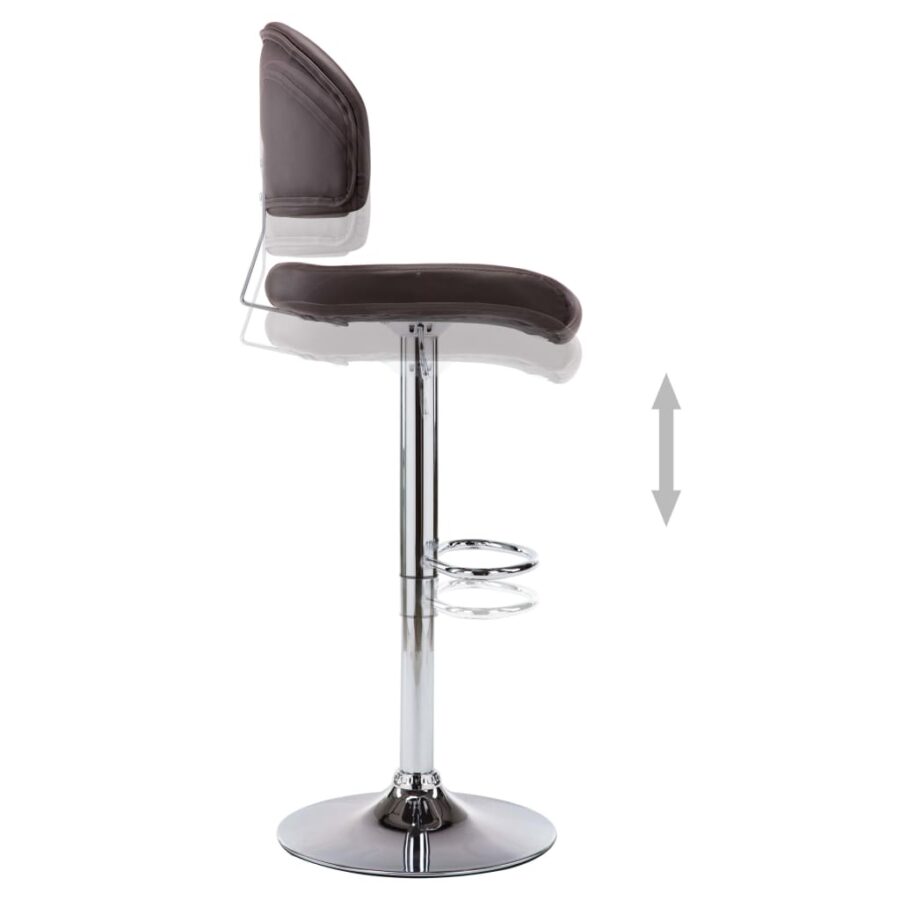 Barstoelen 2 st kunstleer bruin - Afbeelding 7