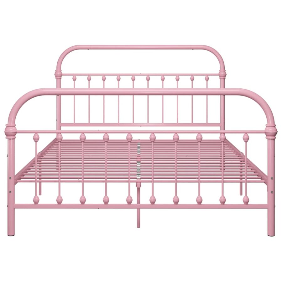 Bedframe metaal roze 120x200 cm - Afbeelding 3