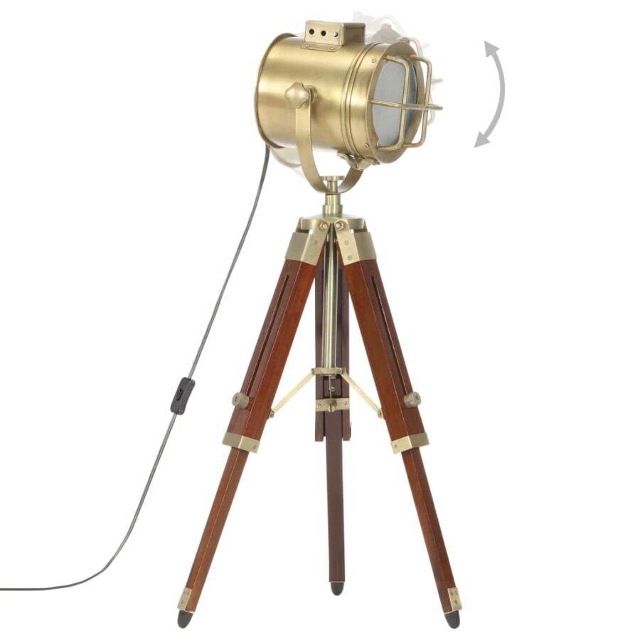 Vloerlamp driepoot 69 cm massief mangohout - Afbeelding 3