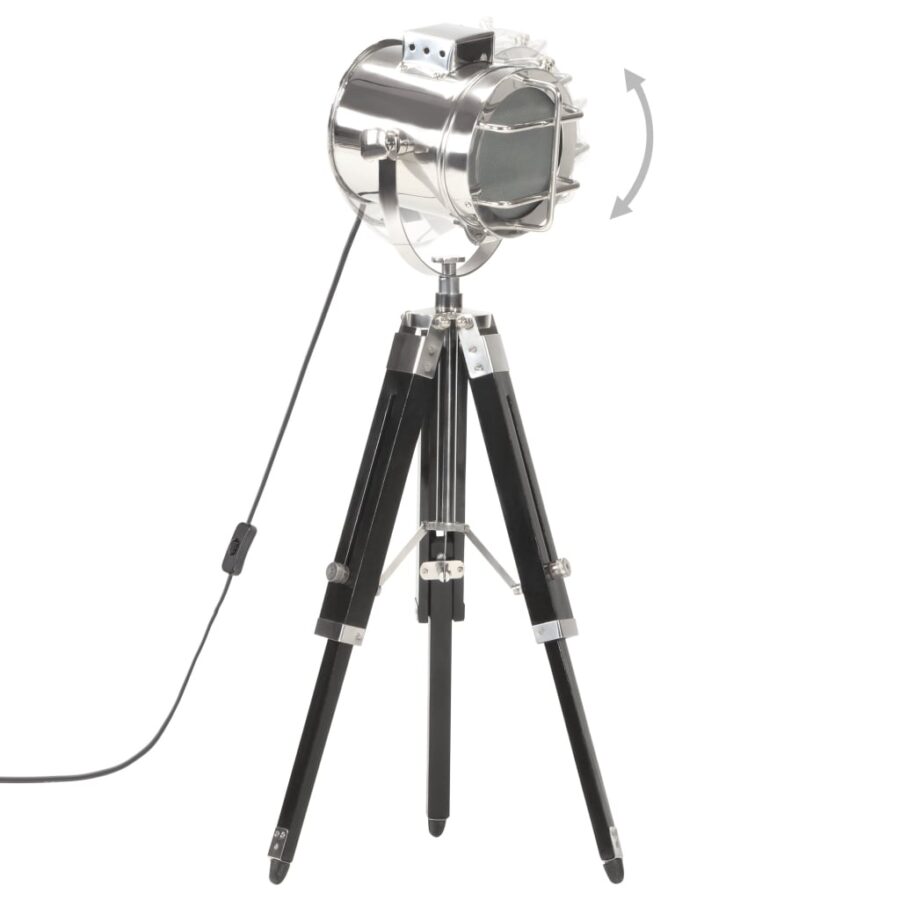 Vloerlamp driepoot 69 cm massief mangohout zwart - Afbeelding 3