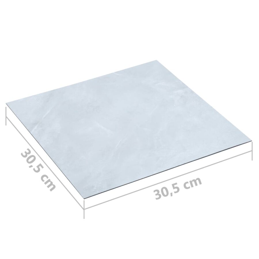 Vloerplanken zelfklevend 5,11 m² PVC wit marmerpatroon - Afbeelding 6