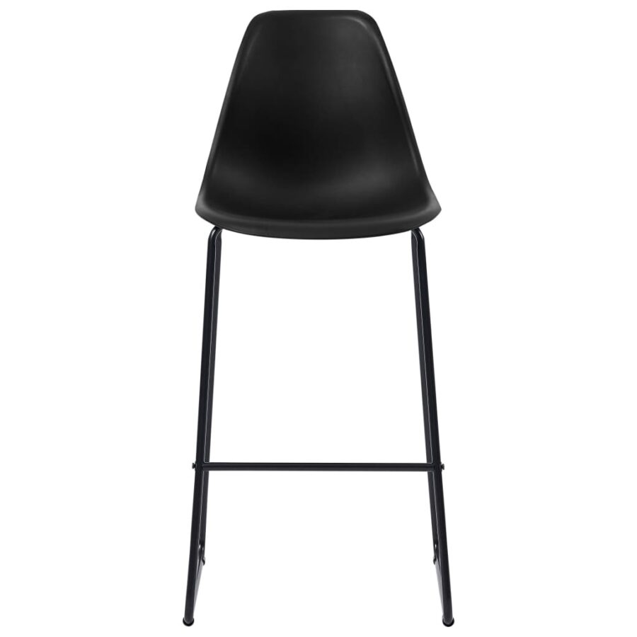 Barstoelen 6 st kunststof zwart - Afbeelding 3