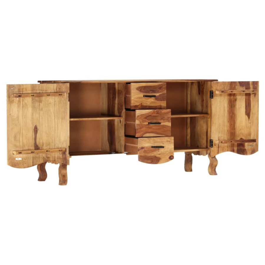 Dressoir 145x40x80 cm massief sheeshamhout - Afbeelding 3