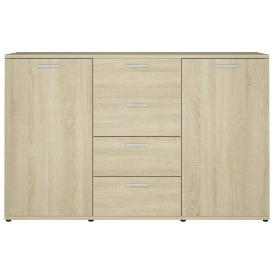 Dressoir 120x35,5x75 cm bewerkt hout sonoma eikenkleurig - Afbeelding 6