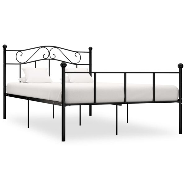 Bedframe metaal zwart 140x200 cm