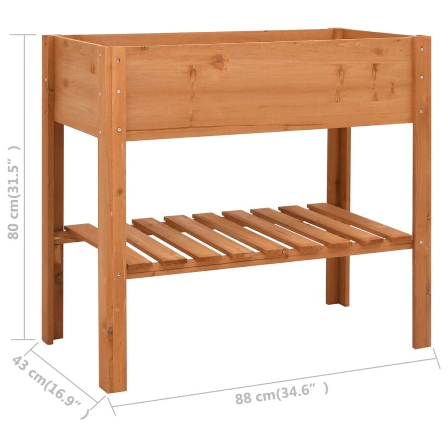 Plantenbak 88x43x80 cm vurenhout - Afbeelding 5