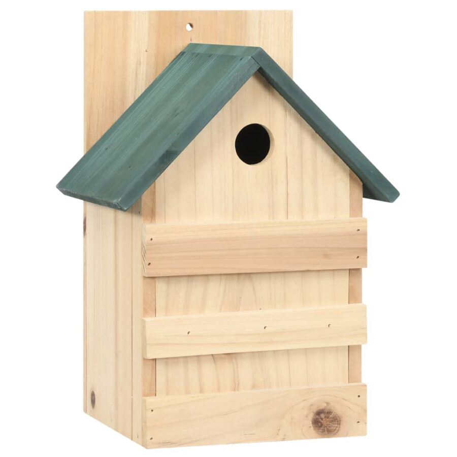 Vogelhuisjes 4 st 23x19x33 cm vurenhout - Afbeelding 2
