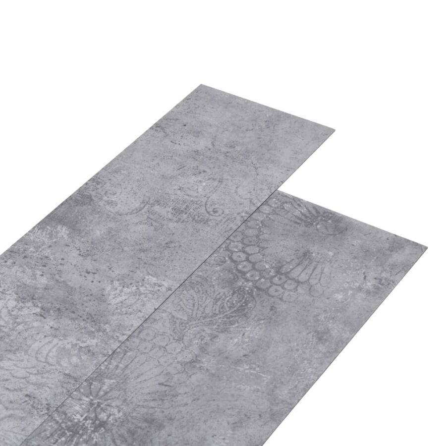 Vloerplanken niet-zelfklevend 5,26 m² 2 mm PVC cementgrijs - Afbeelding 2