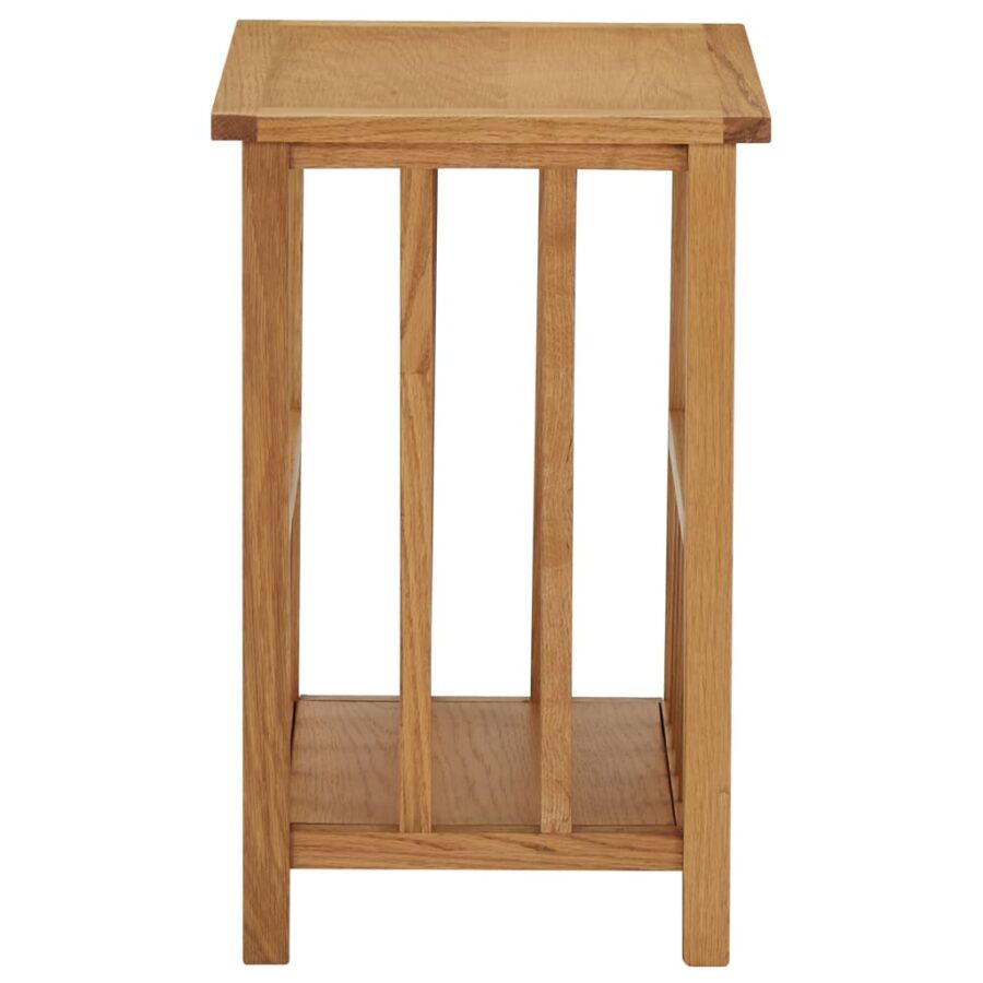 Bijzettafel 45x35x55 cm massief eikenhout - Afbeelding 3