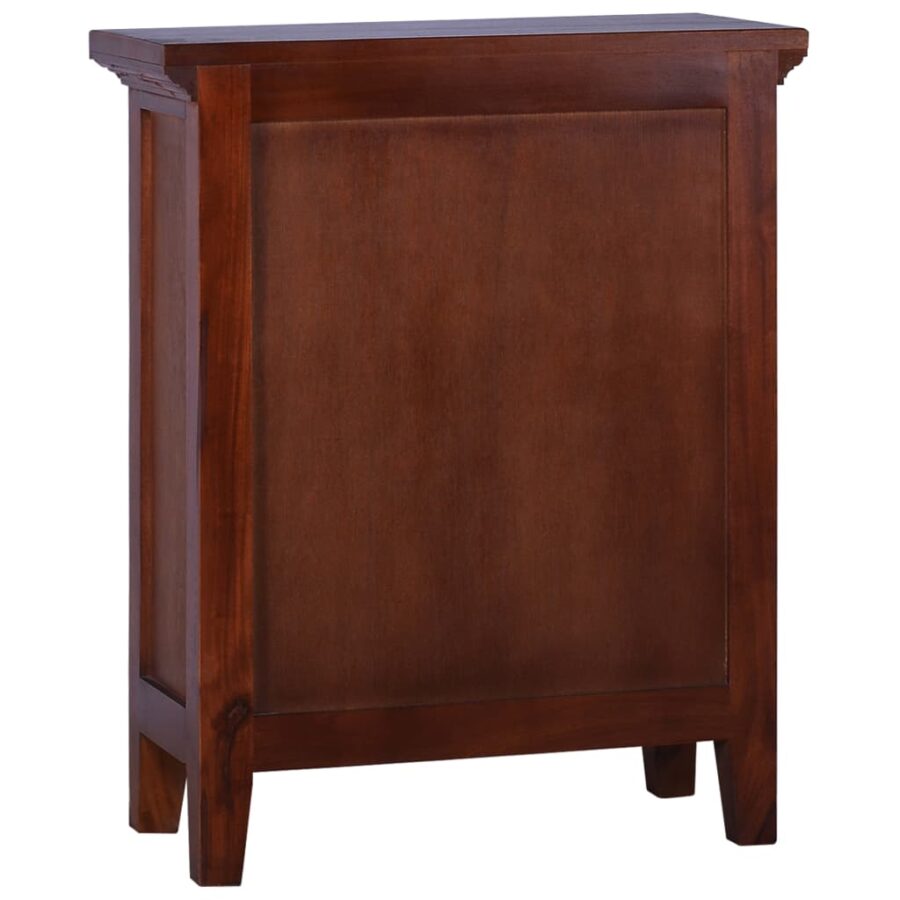 Bijzetkast 60x30x75 cm massief mahoniehout klassiek bruin - Afbeelding 5