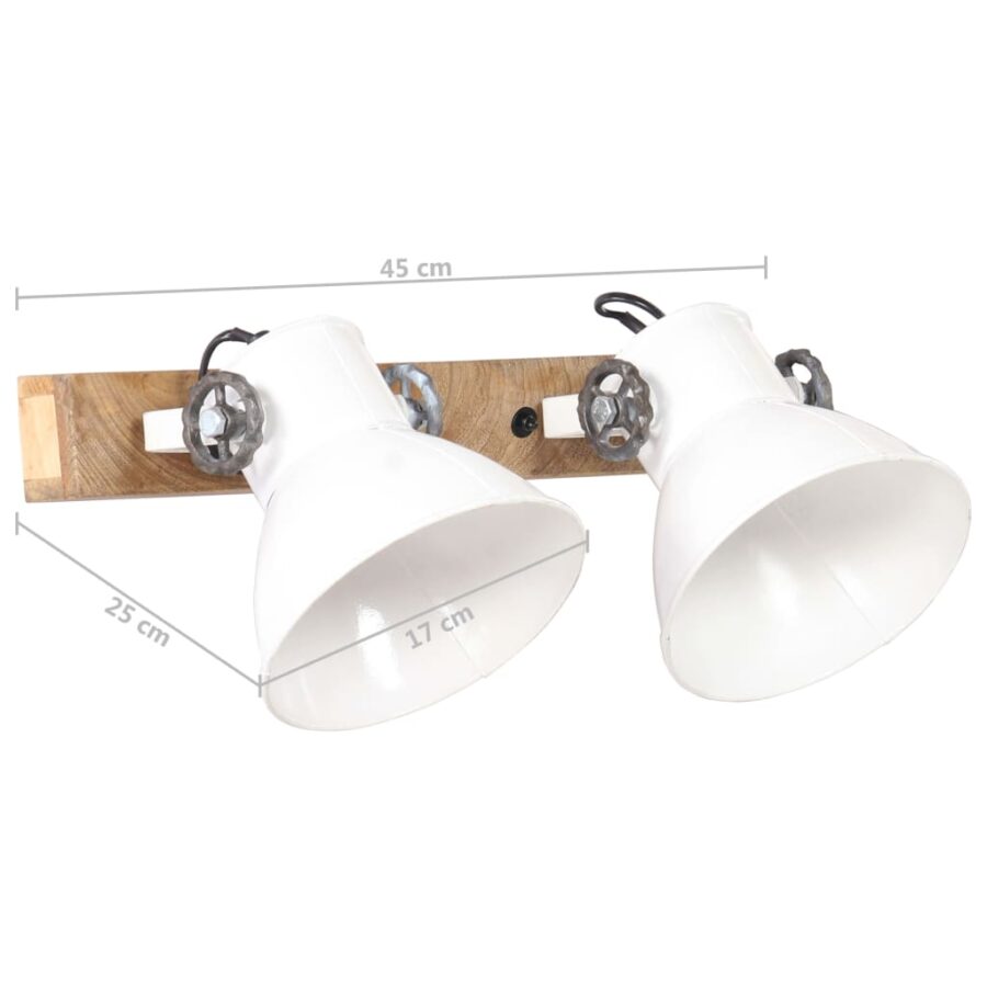 Wandlamp industrieel E27 45x25 cm wit - Afbeelding 11