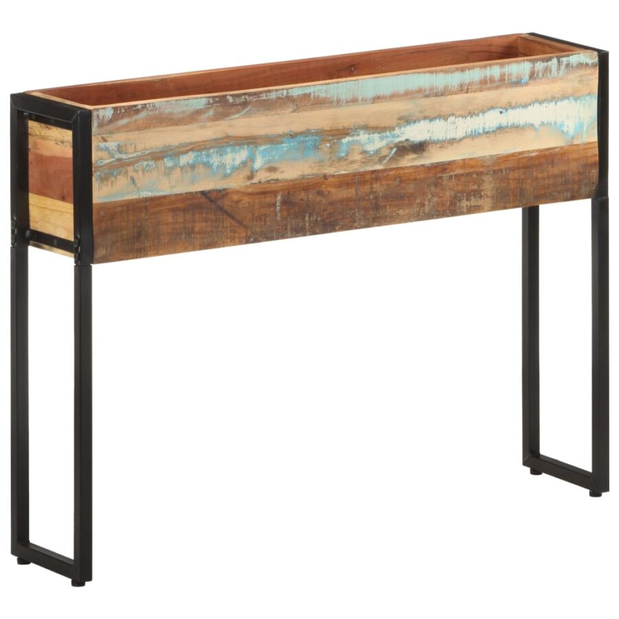 Plantenbak 90x20x68 cm massief gerecycled hout - Afbeelding 7