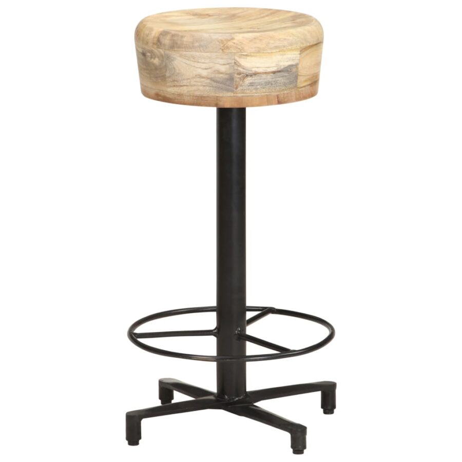 Barkrukken 2 st 66 cm massief mangohout - Afbeelding 9