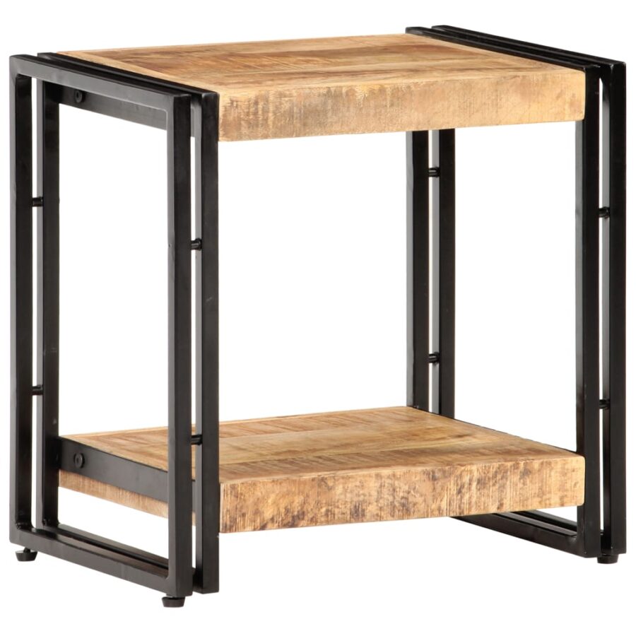 Bijzettafel 40x30x40 cm ruw mangohout - Afbeelding 6