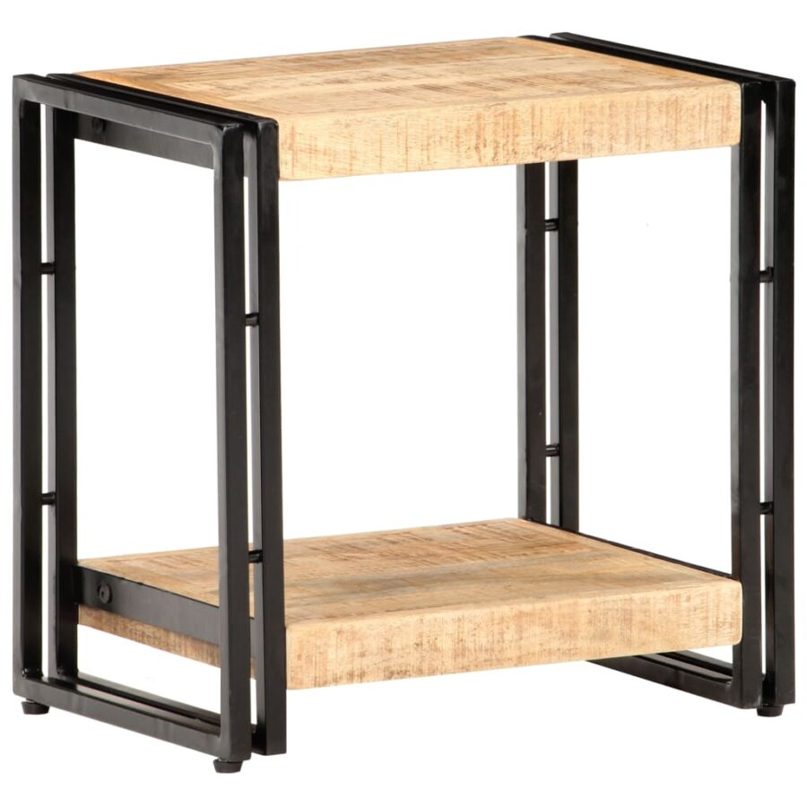 Bijzettafel 40x30x40 cm ruw mangohout - Afbeelding 8