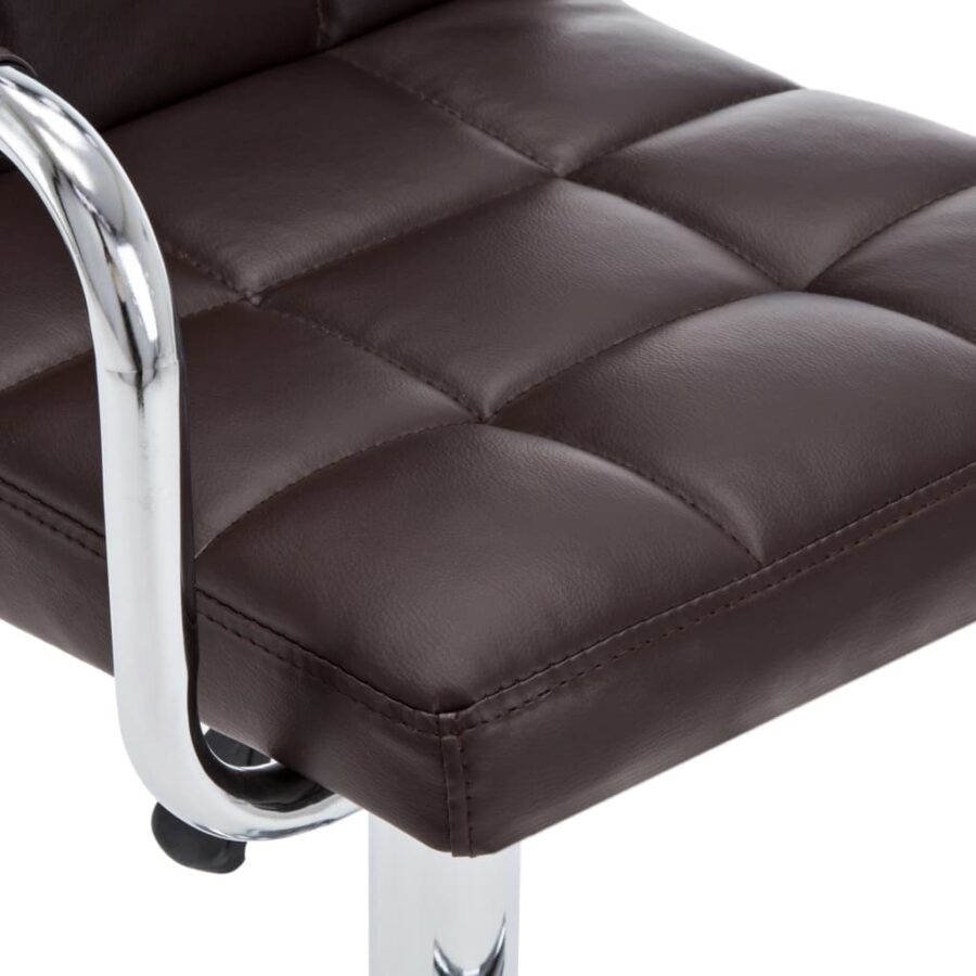 Barstoelen 2 st kunstleer bruin - Afbeelding 7