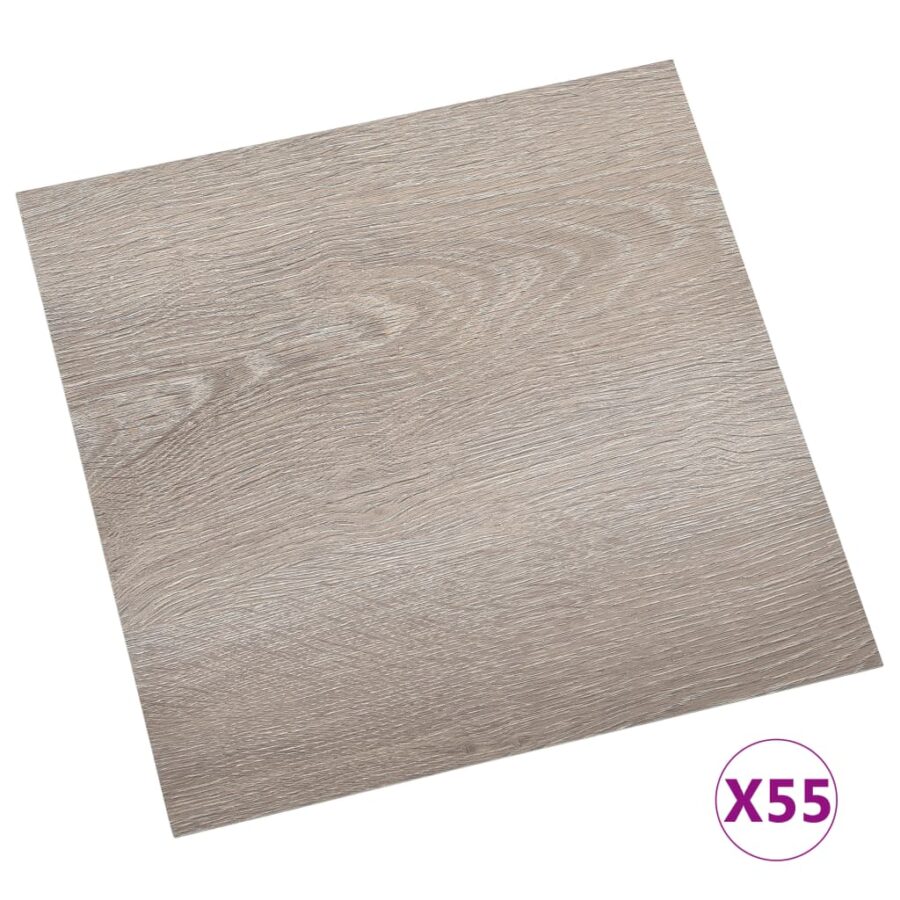 Vloerplanken zelfklevend 55 st 5,11 m² PVC taupe - Afbeelding 2