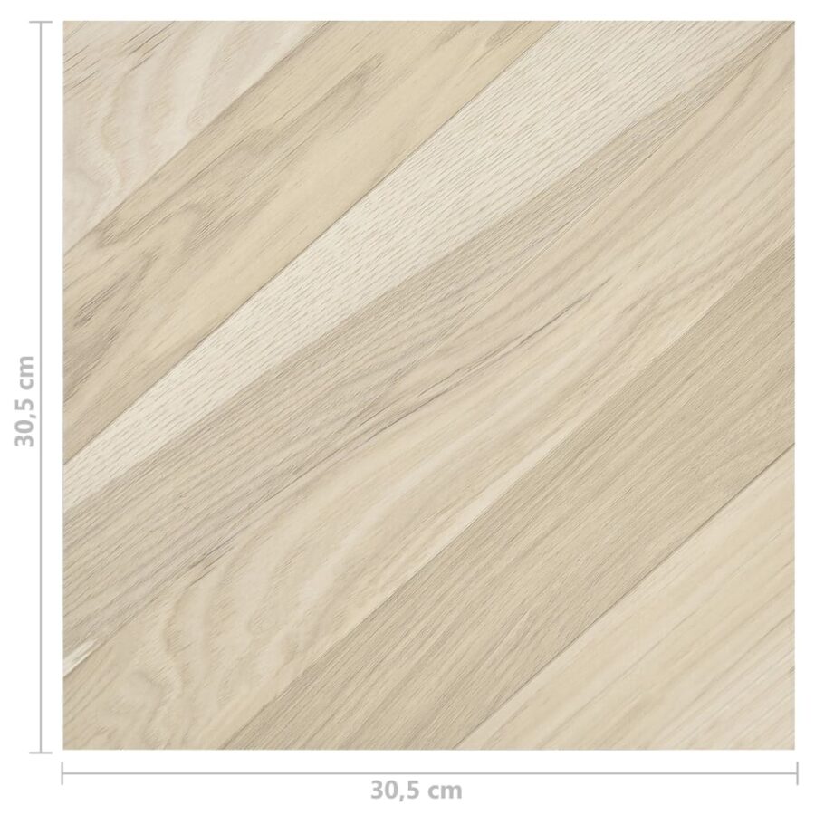 Vloerplanken zelfklevend 55 st 5,11 m² PVC gestreept beige - Afbeelding 11