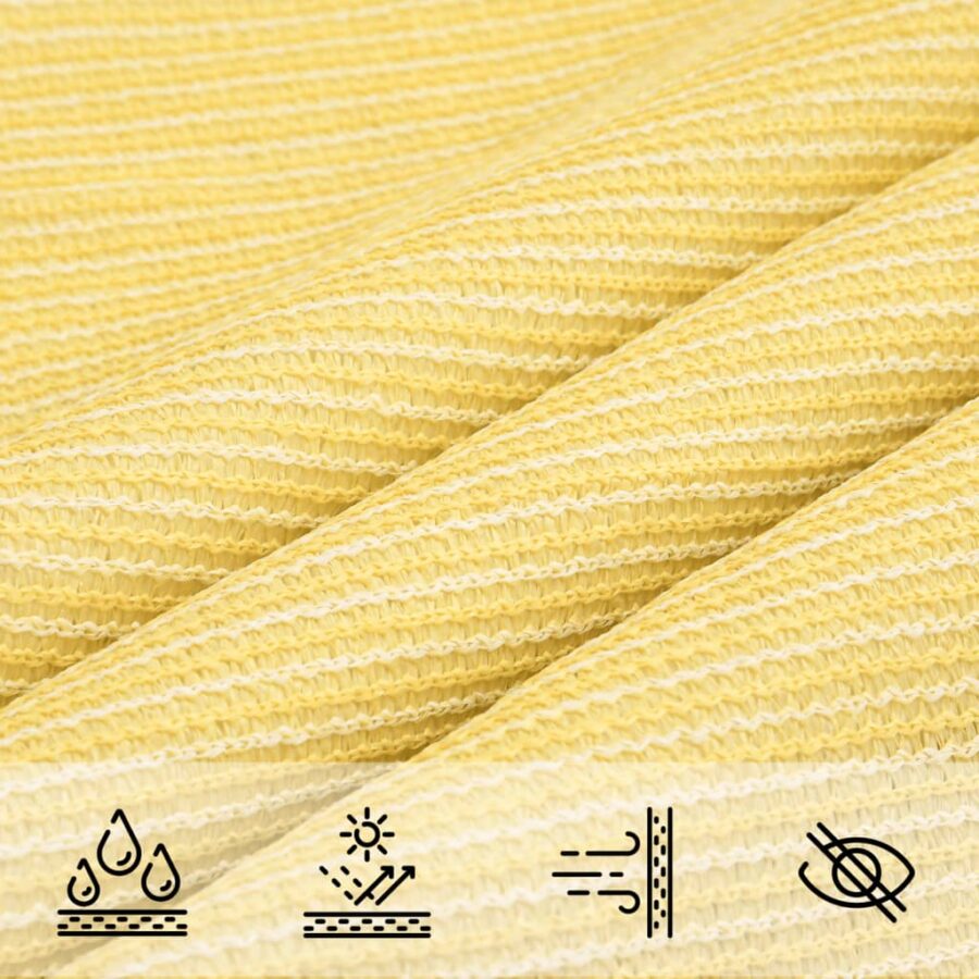 Zonnezeil 160 g/m² 2,5x2,5 m HDPE beige - Afbeelding 5