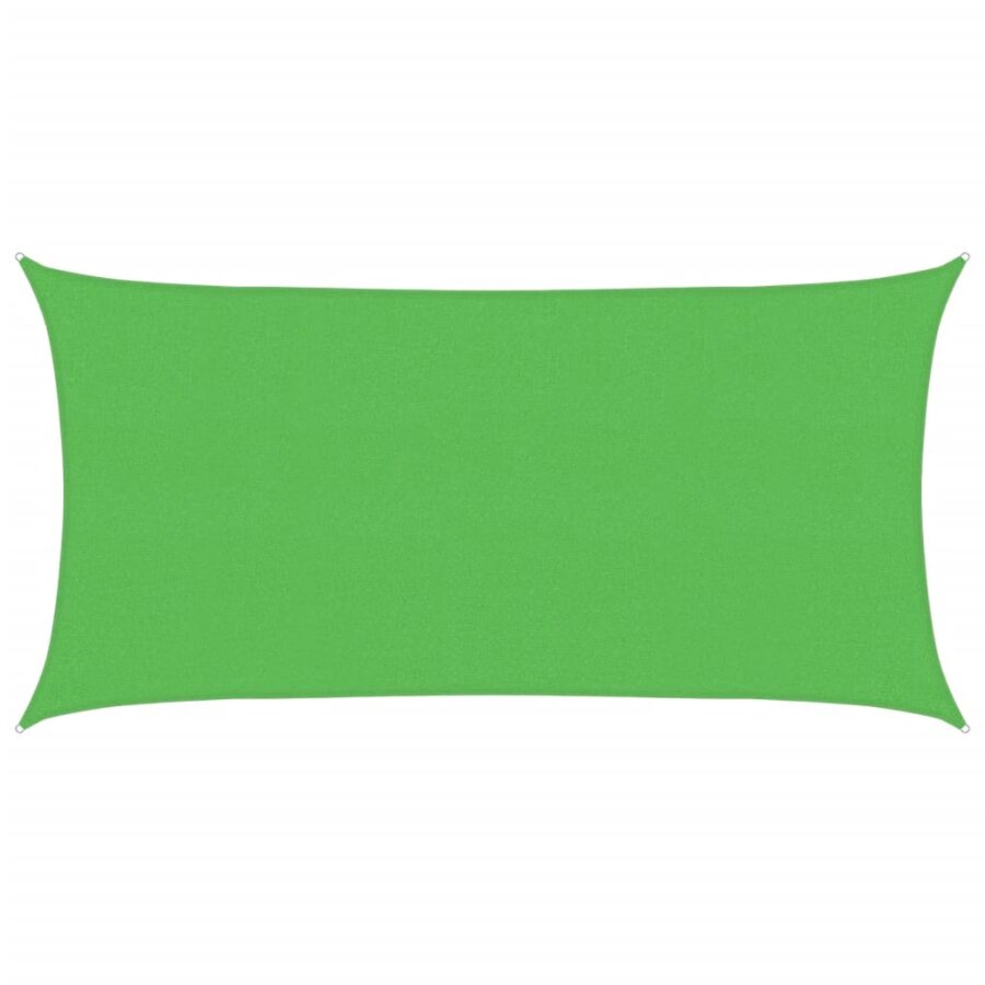 Zonnezeil rechthoekig 160 g/m² 2x3,5 m HDPE lichtgroen - Afbeelding 2