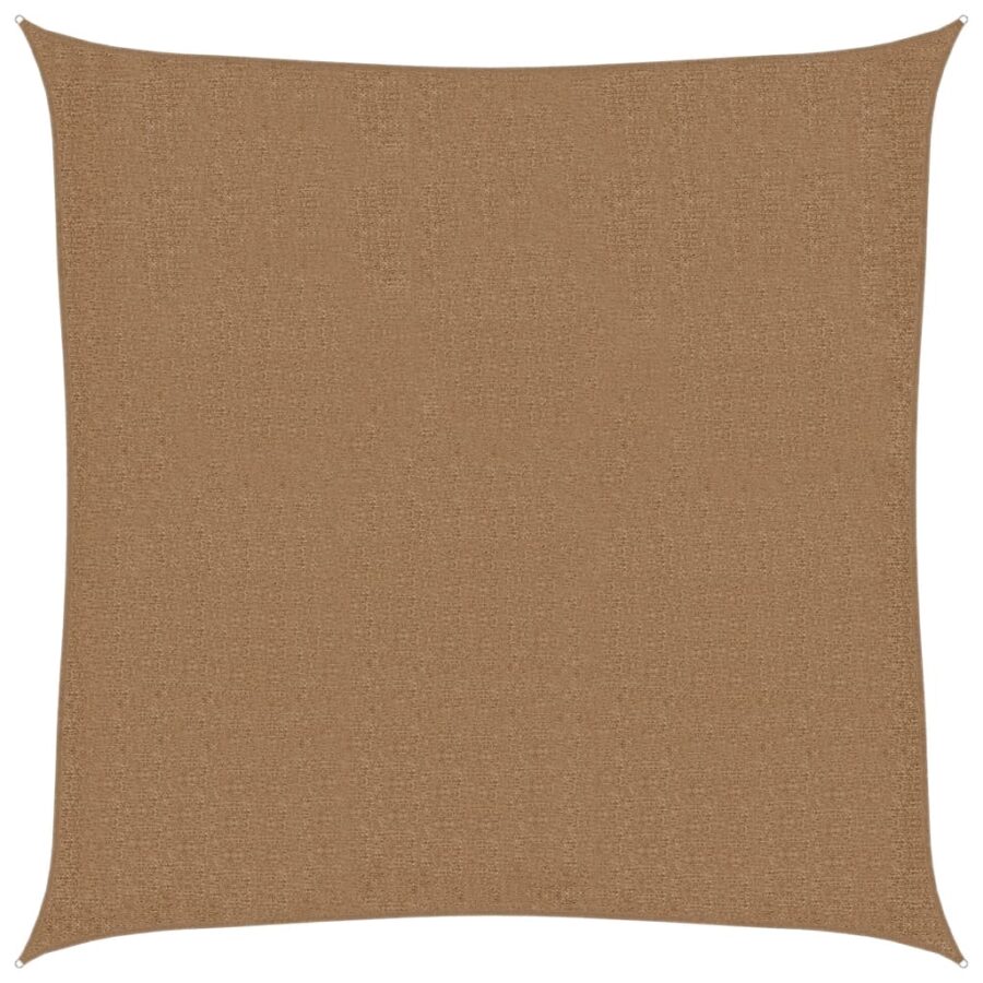 Zonnezeil 160 g/m² 2,5x2,5 m HDPE taupe - Afbeelding 2