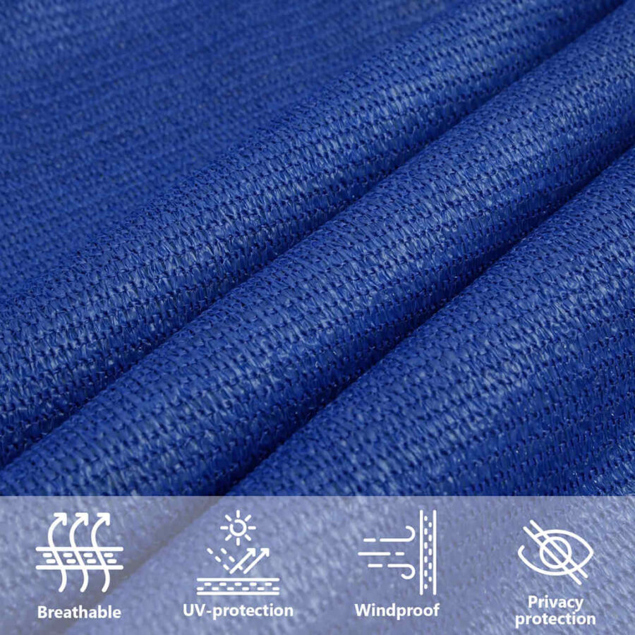 Zonnezeil 160 g/m² 2x2,5 m HDPE blauw - Afbeelding 11