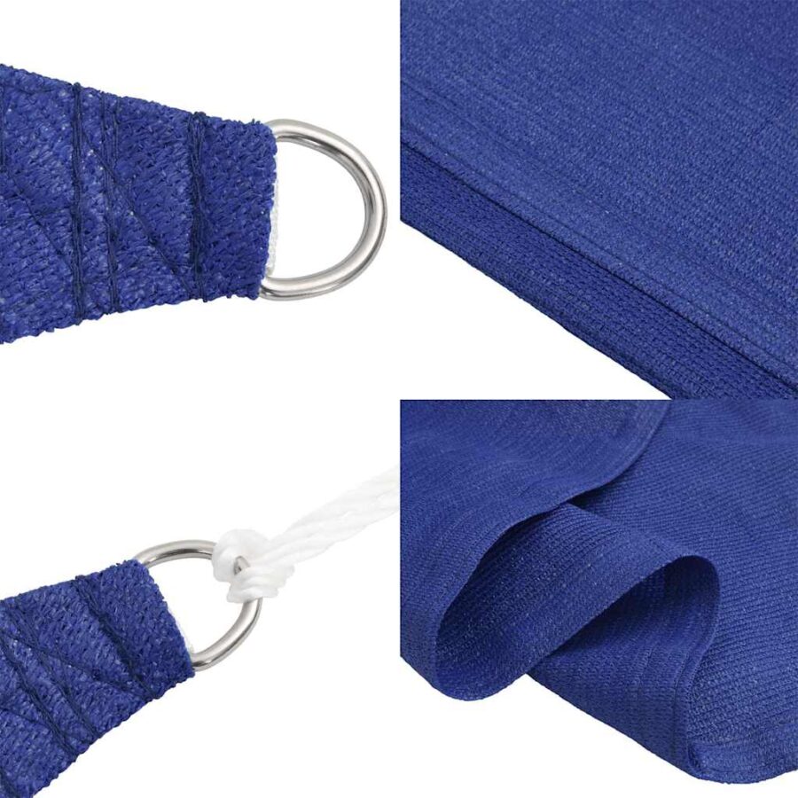 Zonnezeil 160 g/m² rechthoekig 3,5x5 m HDPE blauw - Afbeelding 6