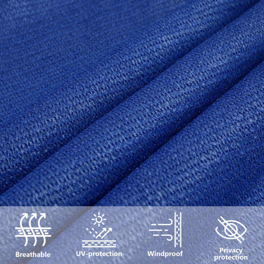 Zonnezeil 160 g/m² rechthoekig 3,5x5 m HDPE blauw - Afbeelding 11