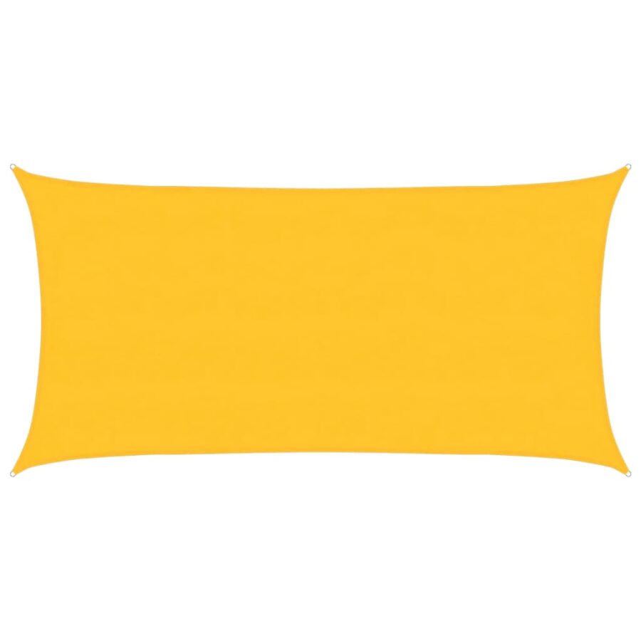 Zonnezeil 160 g/m² rechthoekig 4x7 m HDPE geel - Afbeelding 2