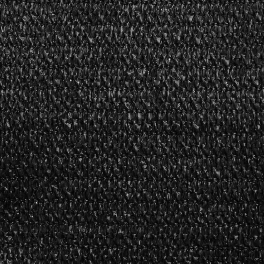 Zonnezeil 160 g/m² 3x3 m HDPE zwart - Afbeelding 9