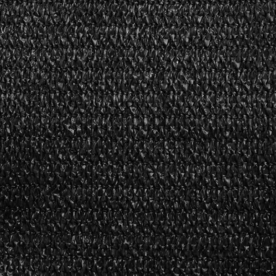 Zonnezeil 160 g/m² 5x5 m HDPE zwart - Afbeelding 9