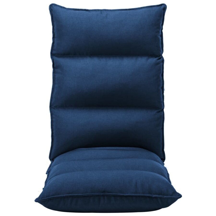 Vloerstoel inklapbaar stof blauw - Afbeelding 2