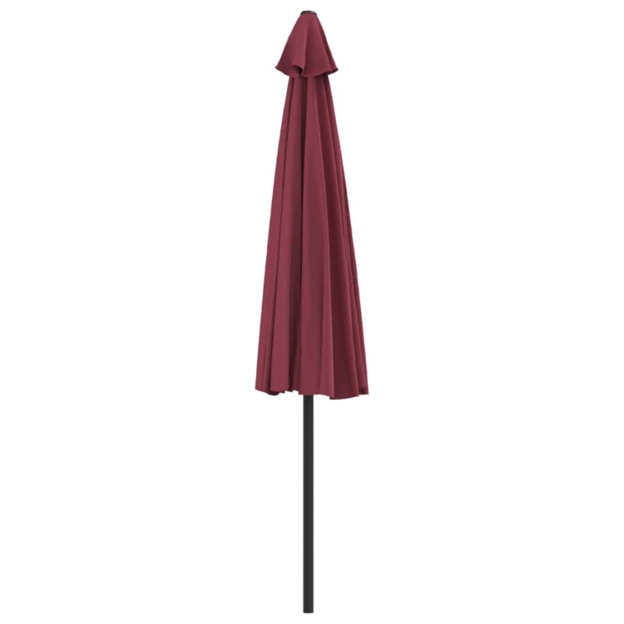 Balkonparasol half aluminium paal 300x155x223 cm bordeauxrood - Afbeelding 5