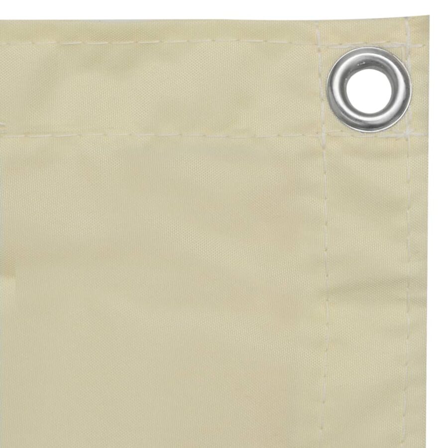 Balkonscherm 120x400 cm oxford stof crème - Afbeelding 3